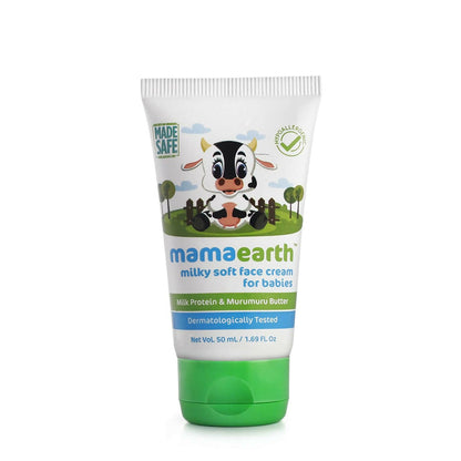 Mamaearth Milky Soft Natural Baby Face Cream & Deeply Nourishing Natural Baby wash - combo
