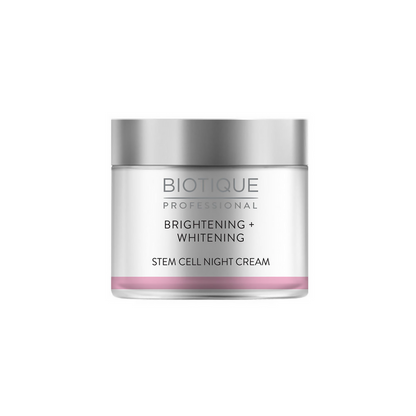 Biotique Professional Brightening + Whitening Stem Cell Night Cream - 50 gm
