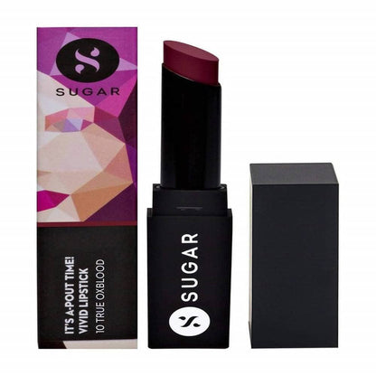 Sugar It's A-Pout Time! Vivid Lipstick - True Oxblood (Burgundy Red)