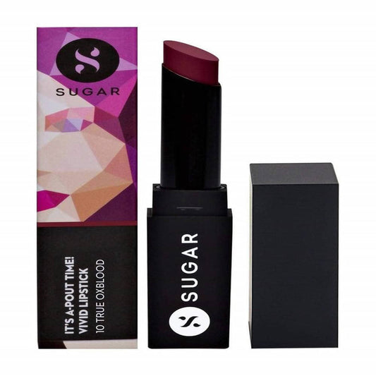 Sugar It's A-Pout Time! Vivid Lipstick - True Oxblood (Burgundy Red)
