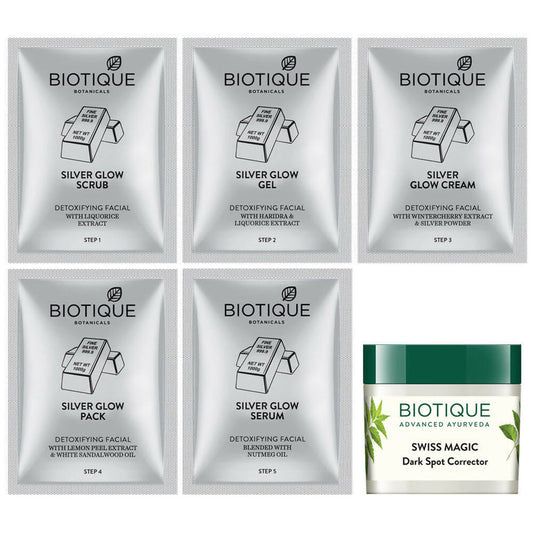Biotique Silver Complete 6 Step Facial Kit - 65 gm