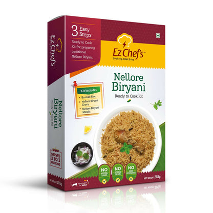 Ez Chef's Nellore Biryani Kit (Andhra Biryani) - Andhra's Famous Biryani - 305 gm - Pack of 2