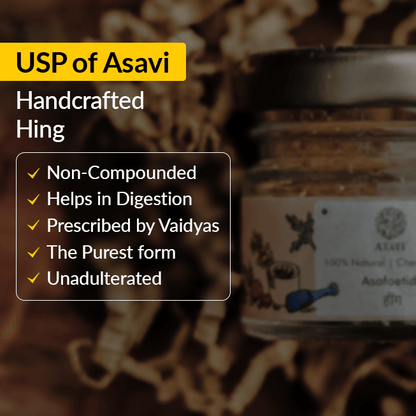 Asavi Handcrafted Natural Hathras Hing (Asafoetida) - 10 gm