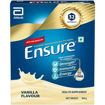 Ensure Nutritional Powder Vanilla Flavour - Balanced Nutrition Drink, Helps in Weight Management - 200 gm - Refill Pack