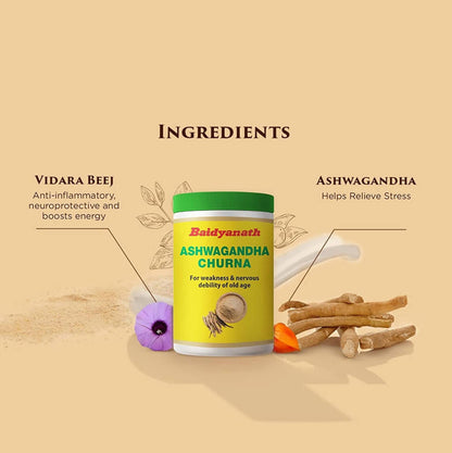 Baidyanath Ashwagandha Churna - Pack of 1 - 100 gm