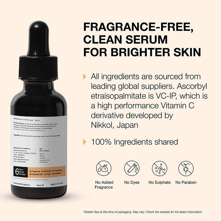 Minimalist Rosehip Oil + VC-IP 3% - 30 ml