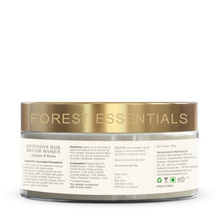 Forest Essentials Intensive Hair Repair Masque Japapatti & Brahmi - 200 gm
