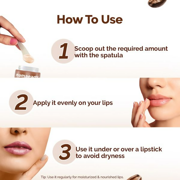 Mamaearth Cocoa Moisture Therapy Lip Balm with Cocoa Butter & Coffee For Dry & Chapped Lips - 15 gm