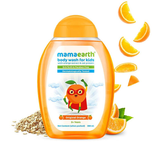 Mamaearth Original Orange Body Wash For Kids with Orange & Oat Protein - 300 ml