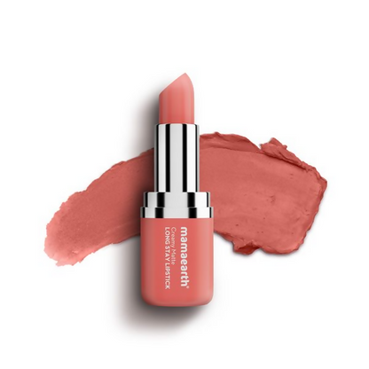 Mamaearth Creamy Matte Long Stay Lipstick - Coral Bloom - 4.2 gm