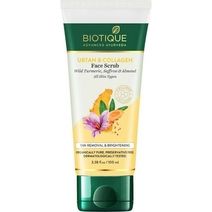Biotique Advanced Ayurveda Ubtan & Collagen Face Scrub - 100 ml
