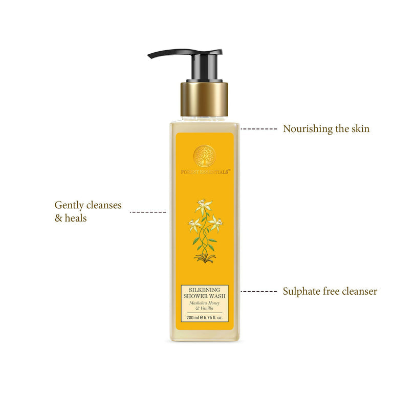 Forest Essentials Travel Size Silkening Shower Wash Mashobra Honey & Vanilla - 50 ml