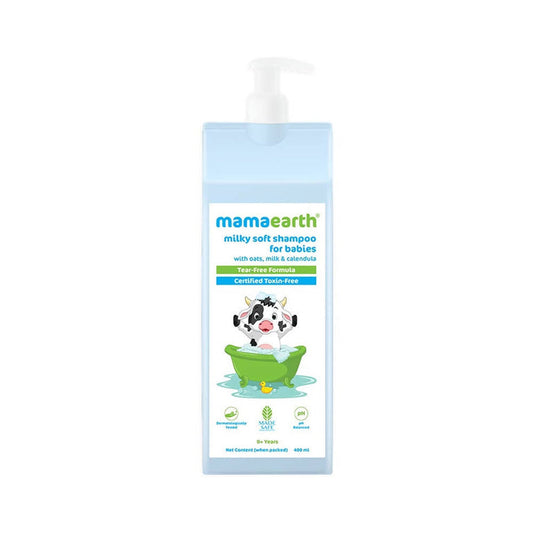 Mamaearth Milky Soft Baby Shampoo For Gently Cleanses Hair & Balances Scalp pH - 400 ml