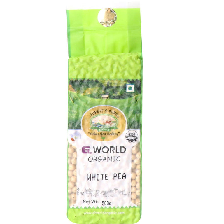 El World Organic White Peas - 500 gm