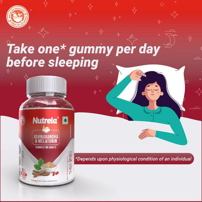 Patanjali Nutrela Ashwagandha & Melatonin Gummies - 30 Gummies