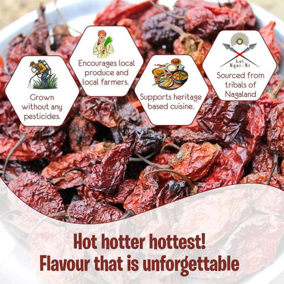 IKAI Natural Bhut Jholokia (King Chilli) - 25 gm