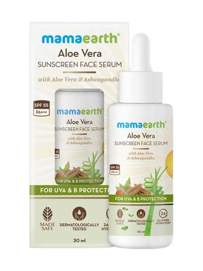 Mamaearth Aloe Vera Sunscreen Face Serum For UVA & B Protection - 30 ml