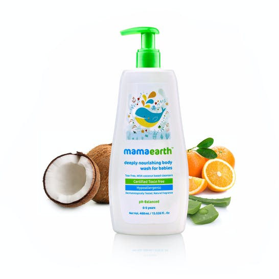 Mamaearth Deeply Nourishing Baby Body Wash For Natural Cleansers & Tear-Free Formula - 100 ml