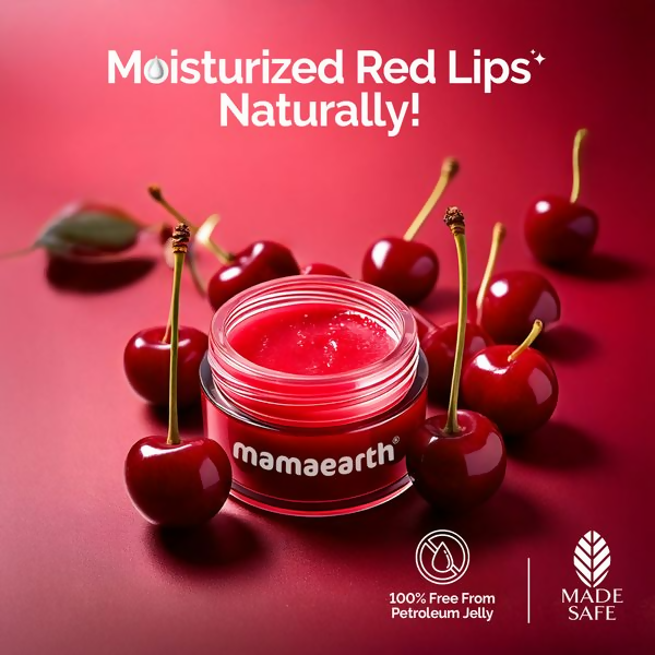 Mamaearth Cherry Moisture Therapy Lip Balm with Cherry & Vitamin E For Dry & Chapped Lips - 15 gm