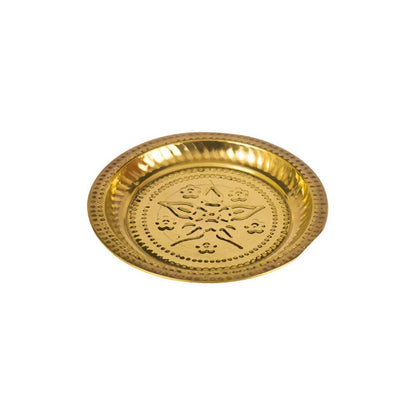 Spillbox Gold-Toned Brass Thali Pooja Essential