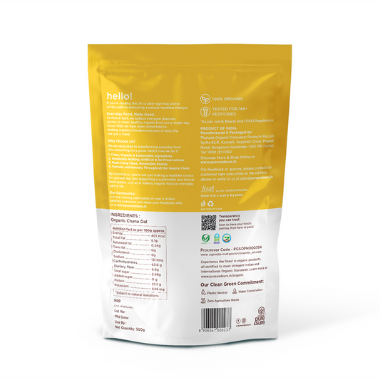 Pure & Sure Organic Chana Dal - 500 gm