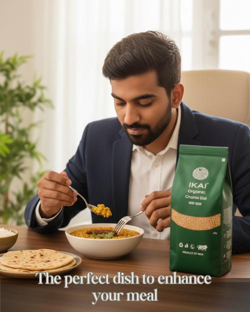 IKAI Organic Chana Dal - 500 gm