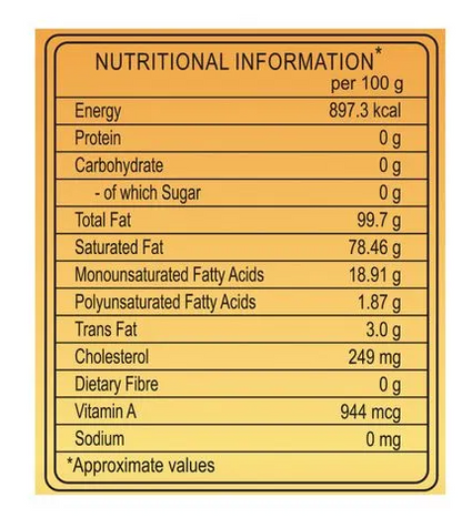 Patanjali Cow's Ghee | Desi Ghee, Aiding Digestion, and Boosting Energy - 200 ml - Pack of 1