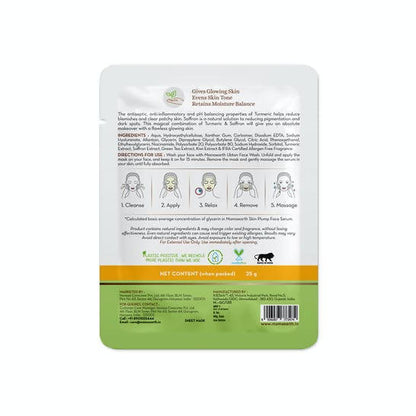 Mamaearth Ubtan Bamboo Sheet Mask with Turmeric & Saffron - 25 gm