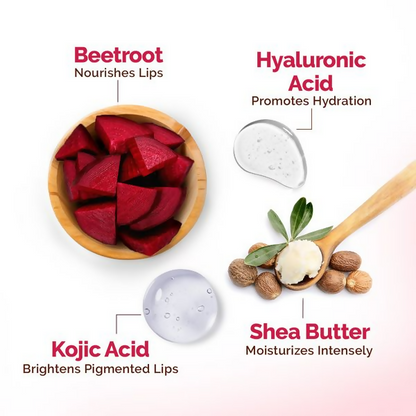 Mamaearth Beetroot Moisture Therapy Lip Balm with Beetroot & Hyaluronic Acid For Dry & Chapped Lips - 15 gm