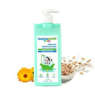 Mamaearth Milky Soft Head to Toe Wash With Oats, Milk & Calendula For Babies - 400 ml