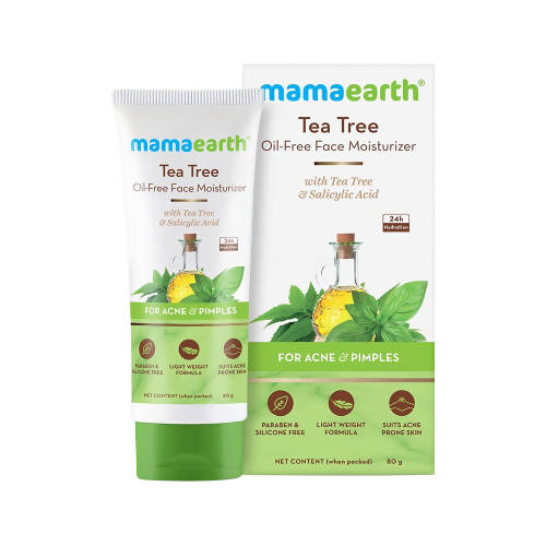 Mamaearth Tea Tree Oil-Free Face Moisturizer For Acne And Pimples - Limited Time Offer - 80 ml