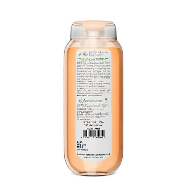 Mamaearth Rice Water Moisturizing Body Wash with Rice Water & Hydrating Lily For Dewy Glass Skin - 250 ml