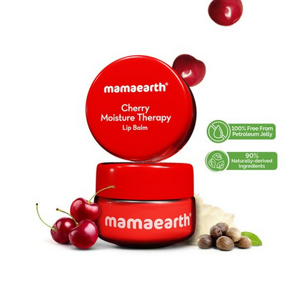 Mamaearth Cherry Moisture Therapy Lip Balm with Cherry & Vitamin E For Dry & Chapped Lips - 15 gm