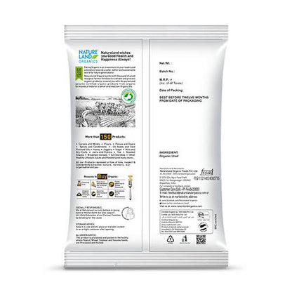 Nature Land Organics Urad White Whole (Gota) - 500 gm