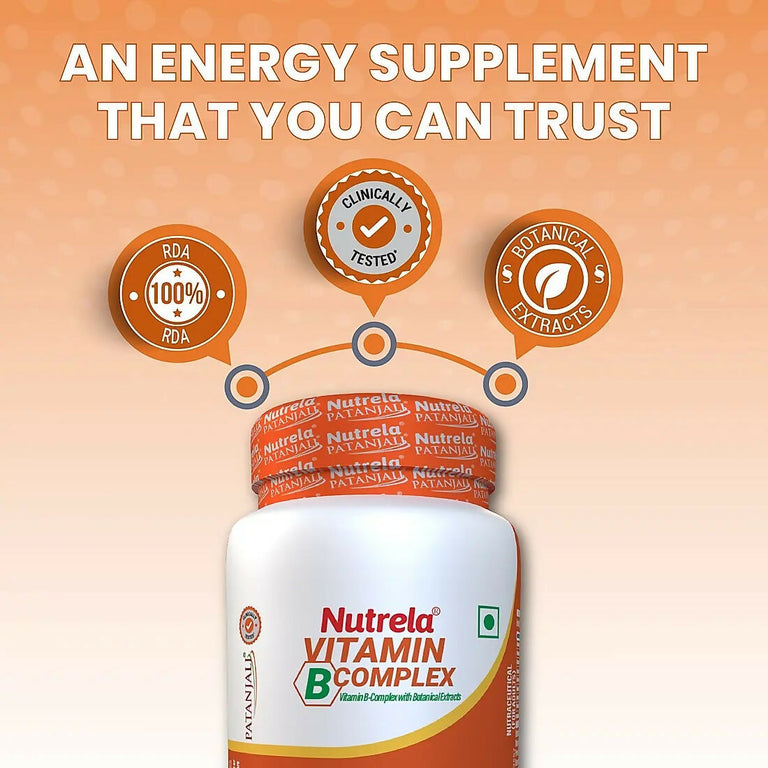 Patanjali Nutrela Vitamin B-complex Capsules - 30 caps