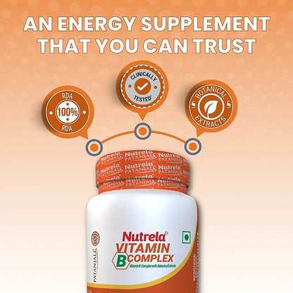 Patanjali Nutrela Vitamin B-complex Capsules - 30 caps