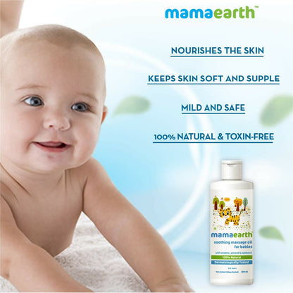 Mamaearth Daily Moisturizing Lotion & Soothing Baby Massage Oil, With Sesame, Almond & Jojoba Oil - combo