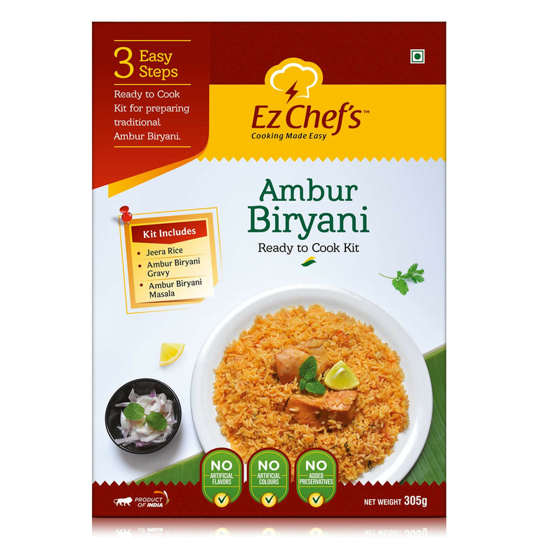 Ez Chef's Ambur Biryani Kit - Ambur's Famous Biryani - 305 gm - Pack of 2