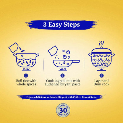 Daawat Biryani Kit Hyderabadi - Authentic Recipe - 334 gm