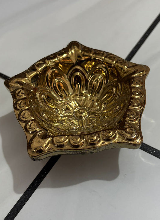 Wood estate Crafted From Metal Designer Diya - 1