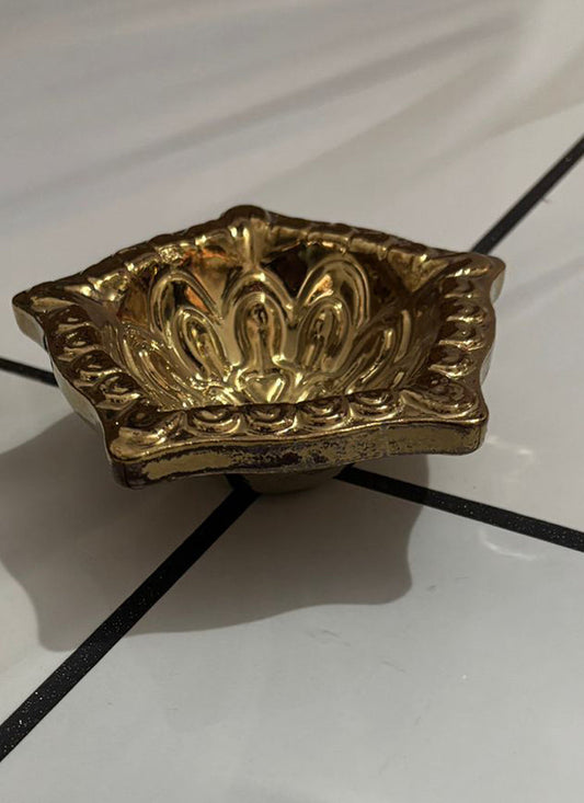 Wood estate Crafted From Metal Designer Diya - 1