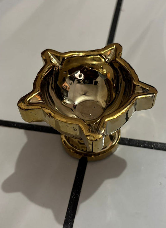 Wood estate Crafted From Metal Designer Diya - 1
