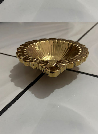 Wood estate Crafted From Metal Designer Diya - 1