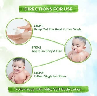 Mamaearth Milky Soft Head to Toe Wash With Oats, Milk & Calendula For Babies - 400 ml