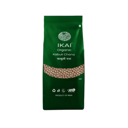 IKAI Organic Kabuli Chana (White Chickpea) - 500 gm