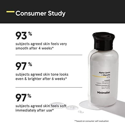 Minimalist Alpha Lipoic + Glycolic 07% Face Cleanser - 100 ml
