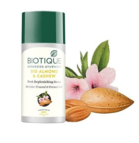 Biotique Advanced Ayurveda Bio Almond and Cashew Fresh Replenishing Hair Serum - 40 ml