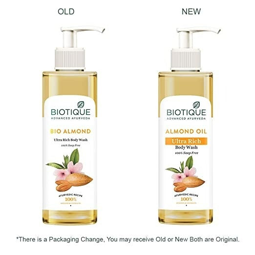 Biotique Advanced Ayurveda Bio Almond Ultra Rich Body Wash - 200 ml
