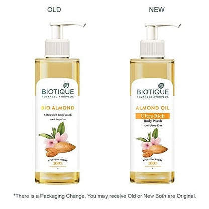 Biotique Advanced Ayurveda Bio Almond Ultra Rich Body Wash - 200 ml