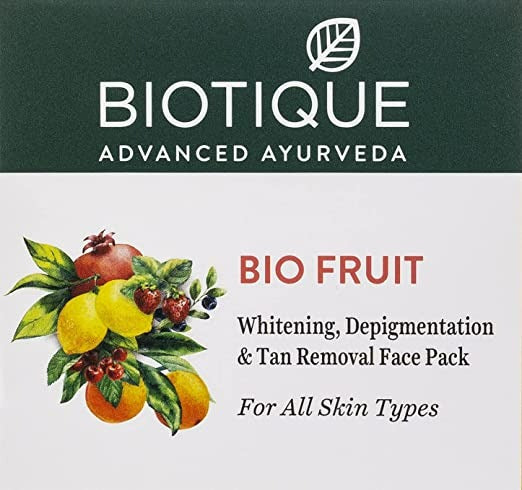 Biotique Advanced Ayurveda Fruit Brightening Depigmentation & Tan Removal Face Pack - 50 gm